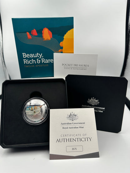 2023 $5 Beauty, Rich & Rare - Twelve Apostles Domed Silver Proof