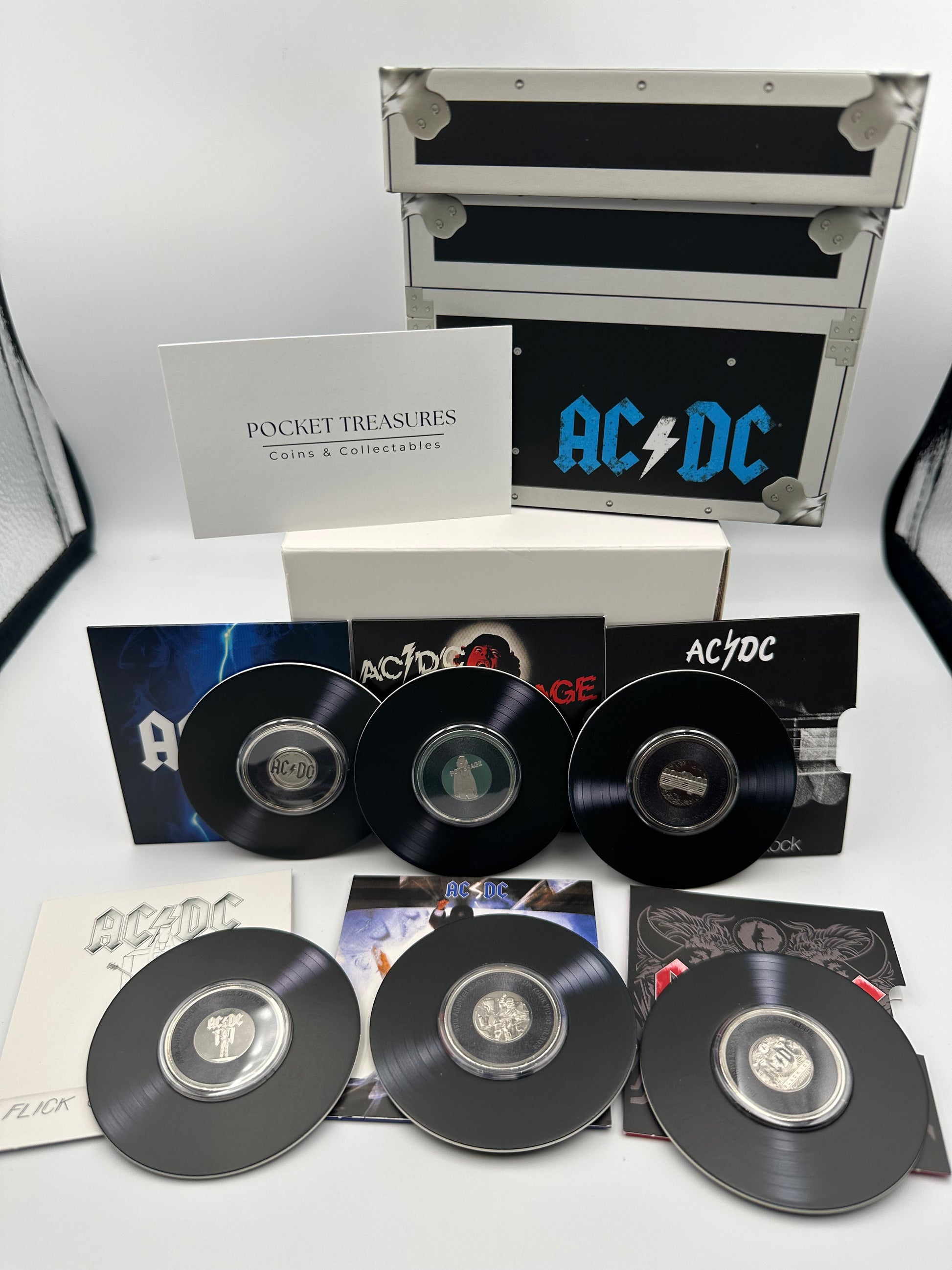 2022/23 AC/DC 40th Anniversary CuNi Uncirculated 20c Six Coin Collecti ...