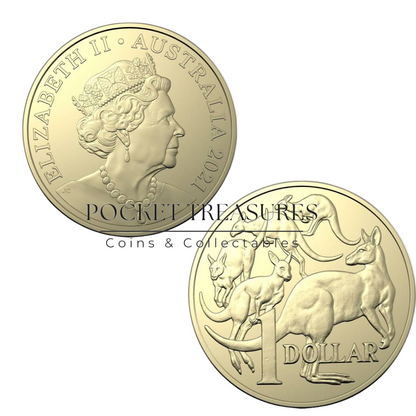 2021 $1 Jody Clark Effigy - Mob of Roos Uncirculated Coins from RAM Mint bag