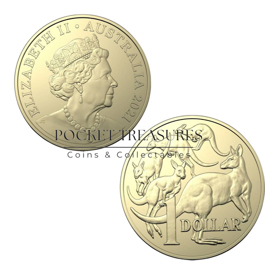 2021 Uncirculated Mob of Roos 1 Dollar Coin Low Mintage