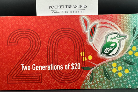 2019 Two Generations $20 2013-2019 RBA BANKNOTE FOLDER Uncirculated