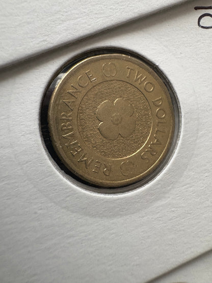 2012 $2 two dollar coin GOLD POPPY - Low mintage - CIRCULATED