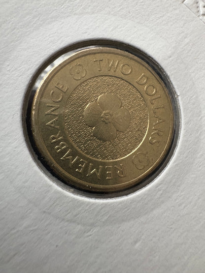 2012 $2 two dollar coin GOLD POPPY - Low mintage - CIRCULATED