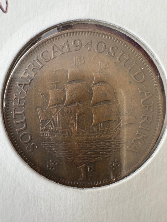 1940 South Africa Penny KM# 25