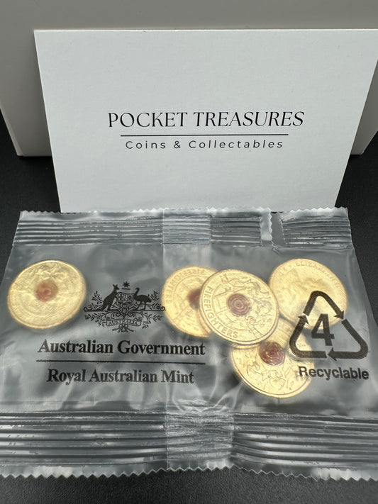 2020 $2 Australia's Firefighters RAM Mint bag of 5 uncirculated coins