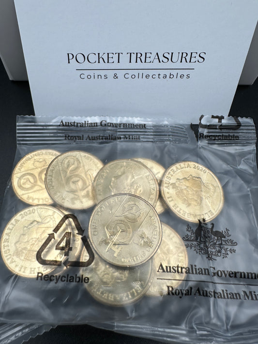 2020 $1 Qantas RAM Mint bag of 10 uncirculated coins