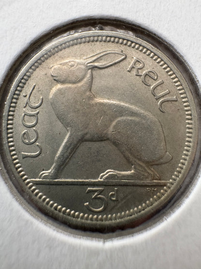 1965 3D - Ireland Saorstat Eireann Threepence KM# 12a