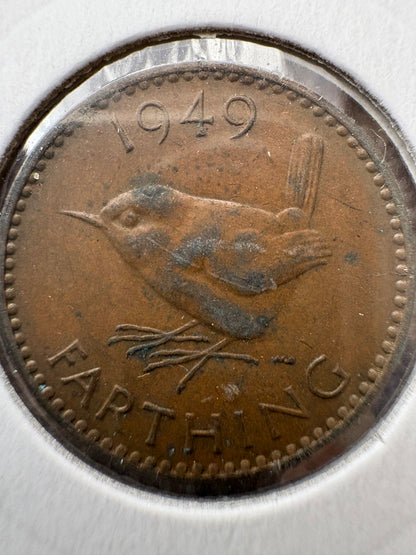 1949 Great Britain Farthing KM# 867