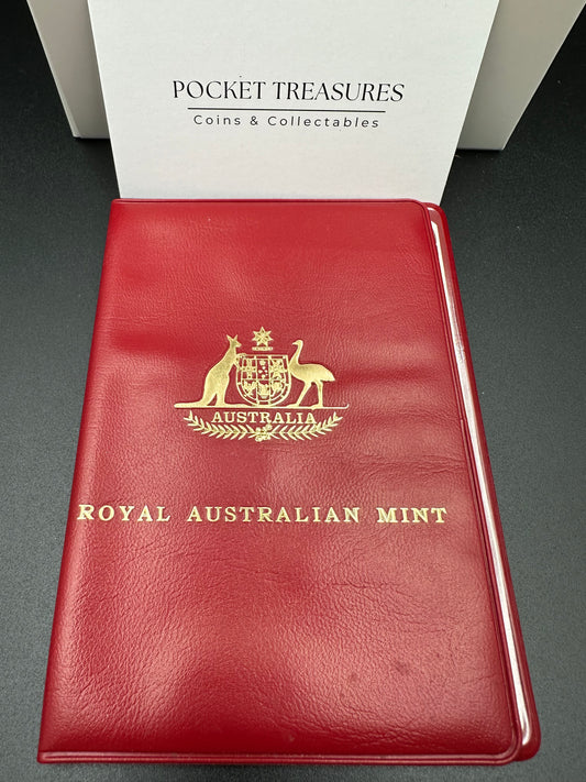 1976 Royal Australian Mint Uncirculated Six Coin Year Set - Red Wallet