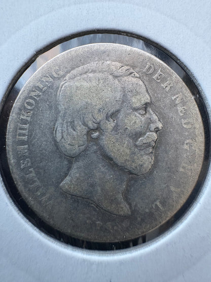 1861 Netherlands 1/2 Gulden .945 Silver KM# 92