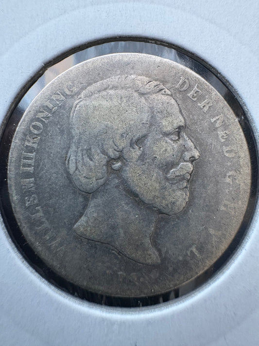 1861 Netherlands 1/2 Gulden .945 Silver KM# 92