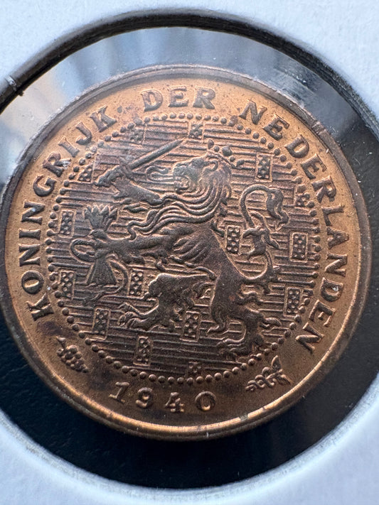 1940 Netherlands 1/2 cent KM# 138