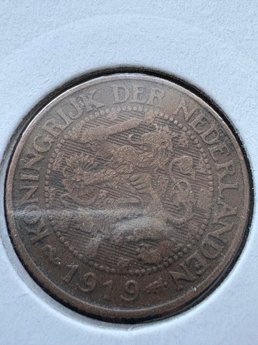 1919 Netherlands 1 cent KM# 152