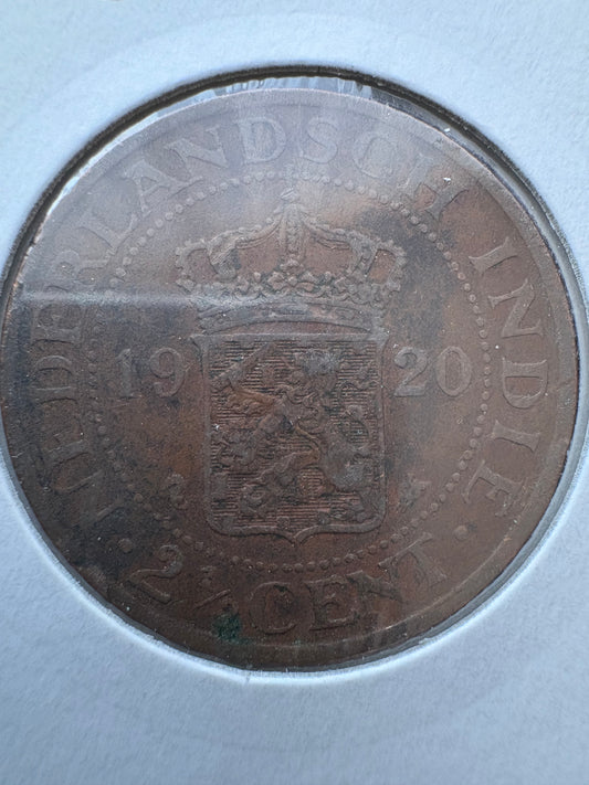 1920 Netherlands East Indies 2 1/2 cent KM# 316