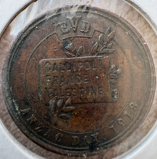 1918 ANZAC Day Honour to the A.I.F. Historical Medal