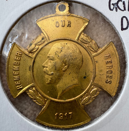 1917 Geelong Gala Day Remember Our Heroes Medallion