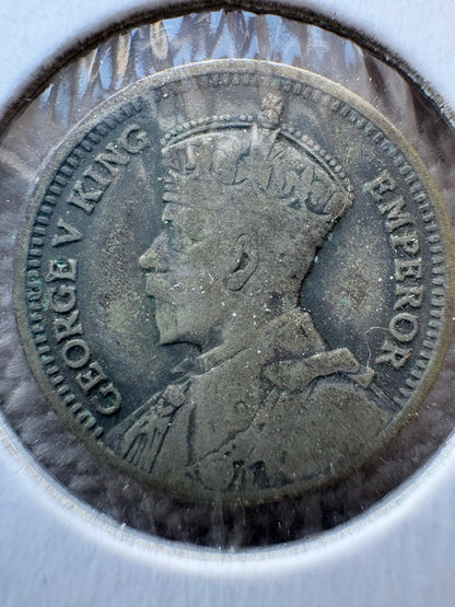 1933 New Zealand Threepence .500 Silver KM# 1