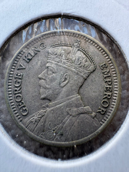 1933 New Zealand Threepence .500 Silver KM# 1