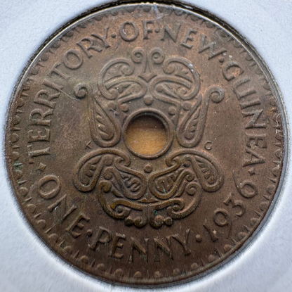 1936 New Guinea Penny KM# 7