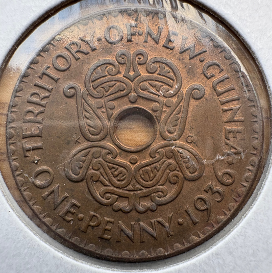 1936 New Guinea Penny KM# 6