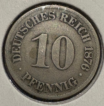 1876C Germany Empire 10 Pfennig KM# 4