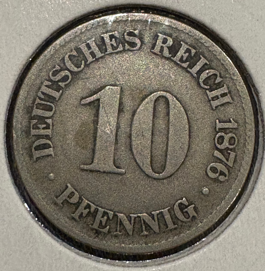 1876C Germany Empire 10 Pfennig KM# 4