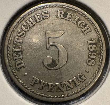1898a Germany Empire 5 Pfennig KM# 11