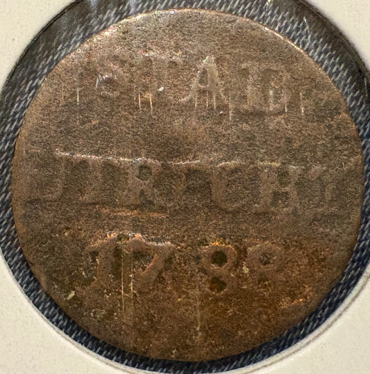 1788 City of Utretch Netherlands 1 Duit KM# 91