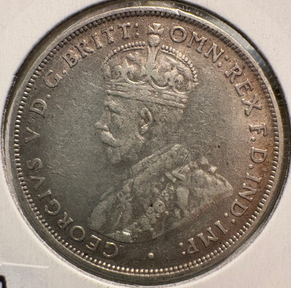 1927 Australian COA Florin .925 Silver KM# 27