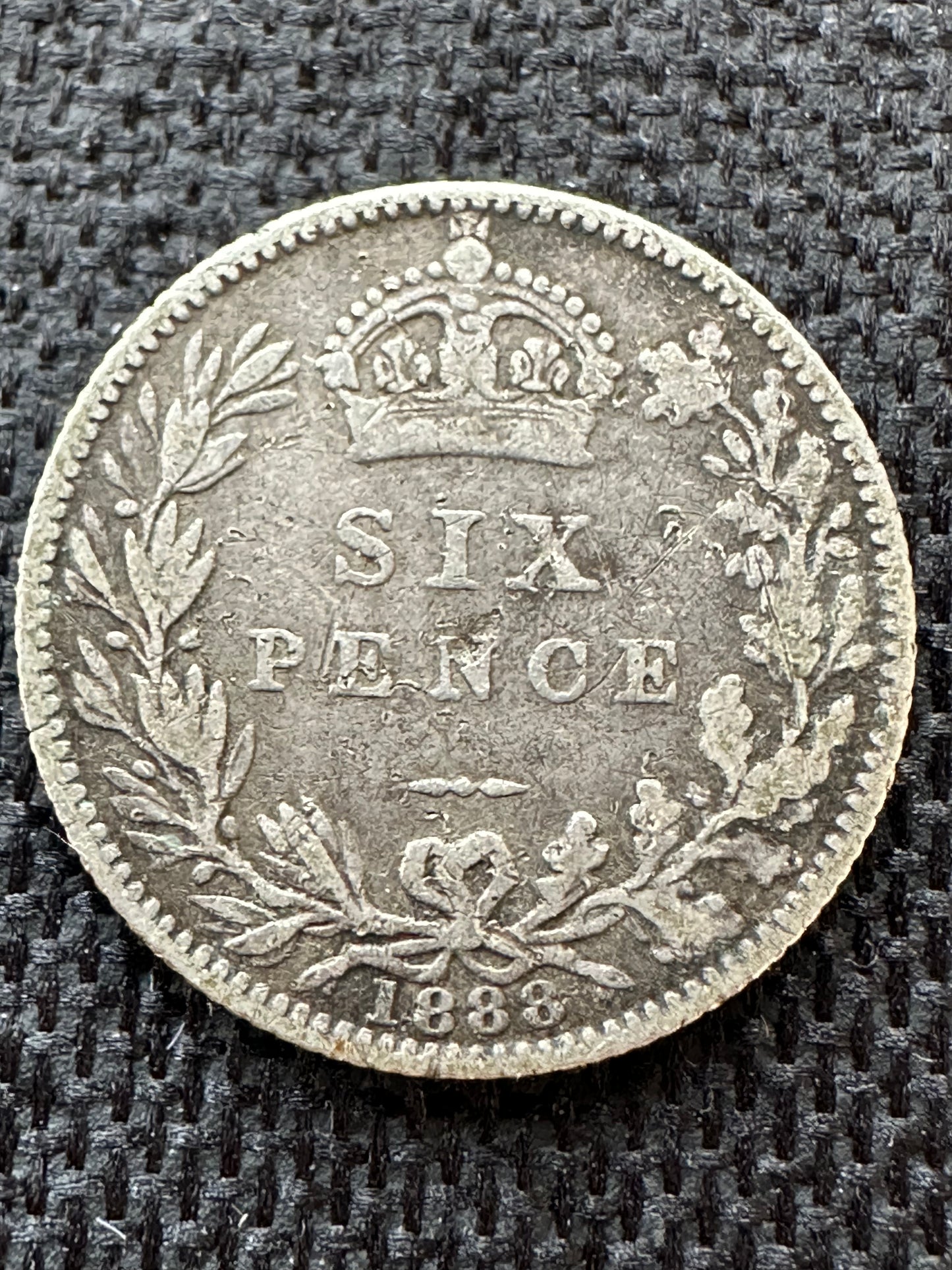 1888 Great Britain UK Victoria Jubilee Sixpence - .925 silver