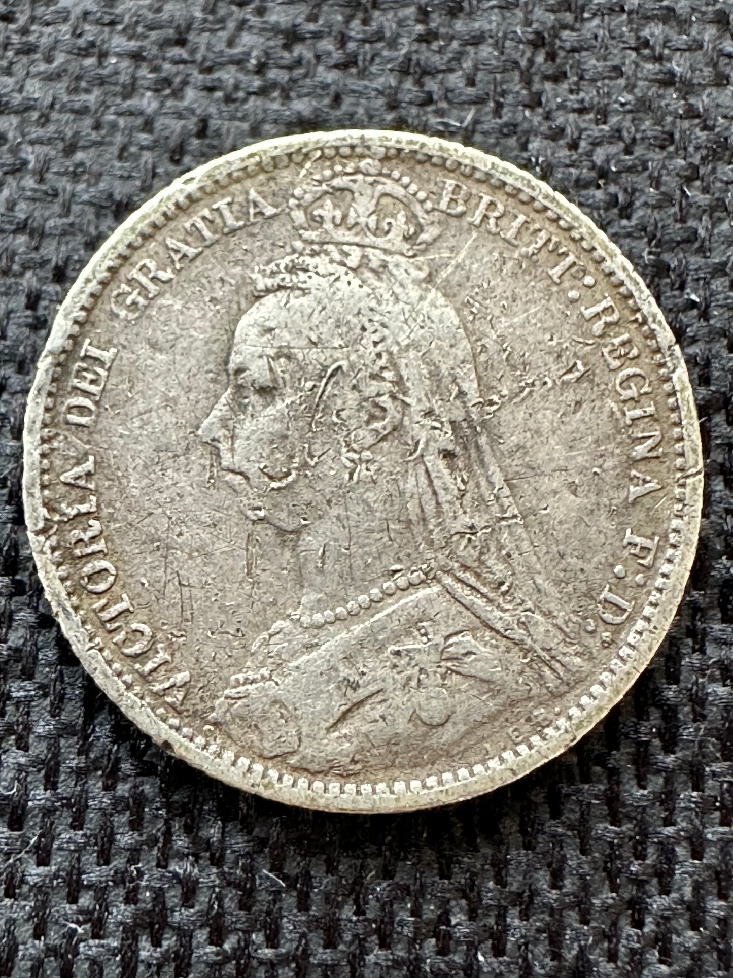 1888 Great Britain UK Victoria Jubilee Sixpence - .925 silver