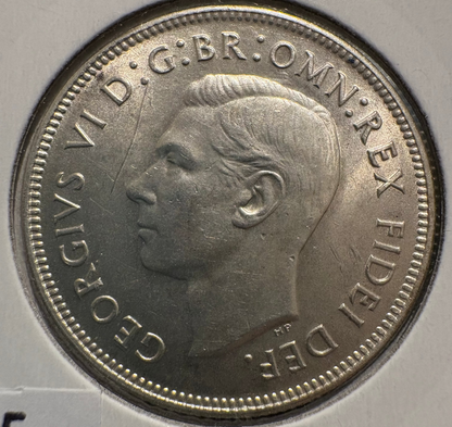 1951 Australian Florin .500 Silver KM# 47