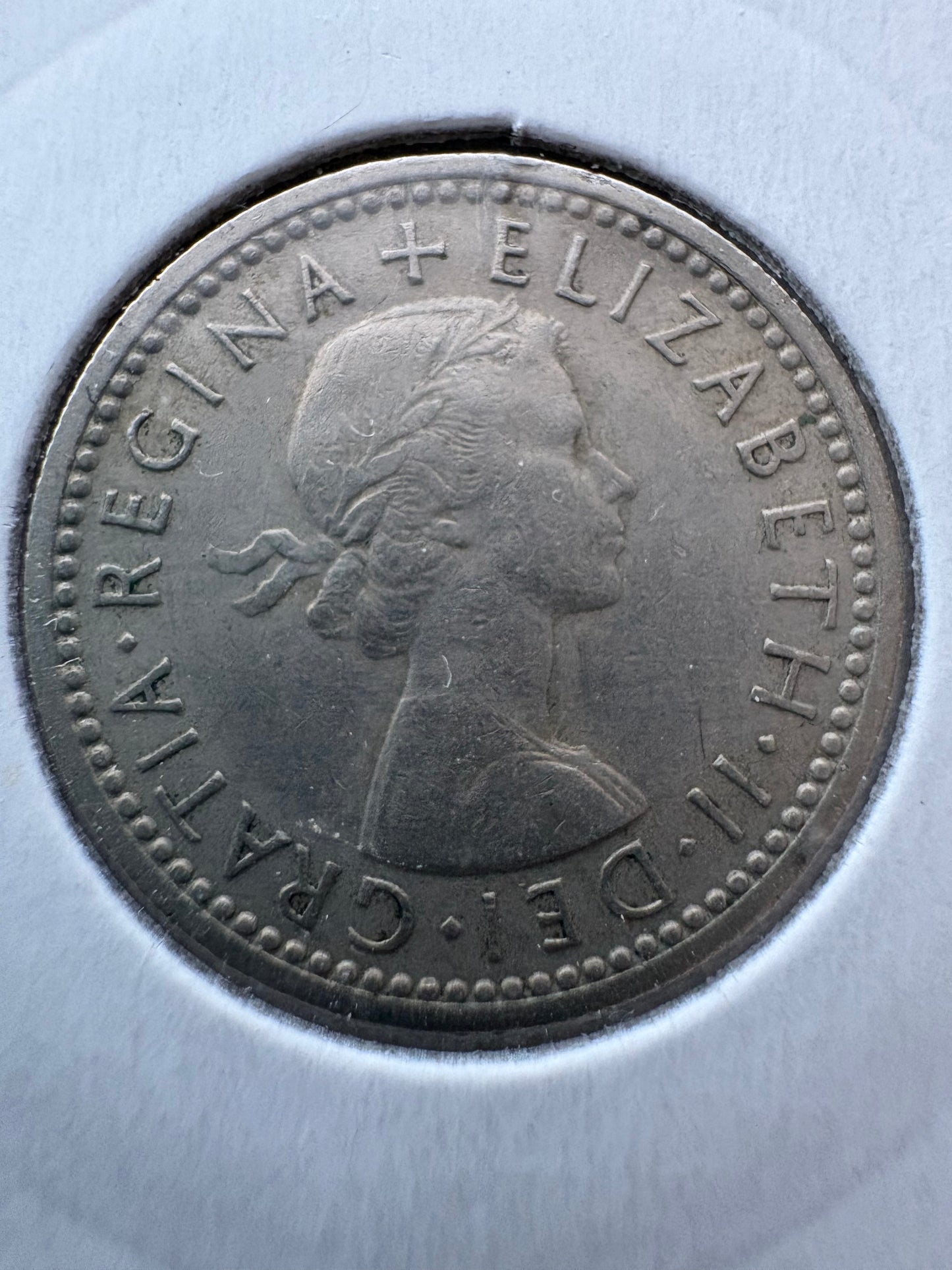 1957 Great Britain Sixpence KM# 903