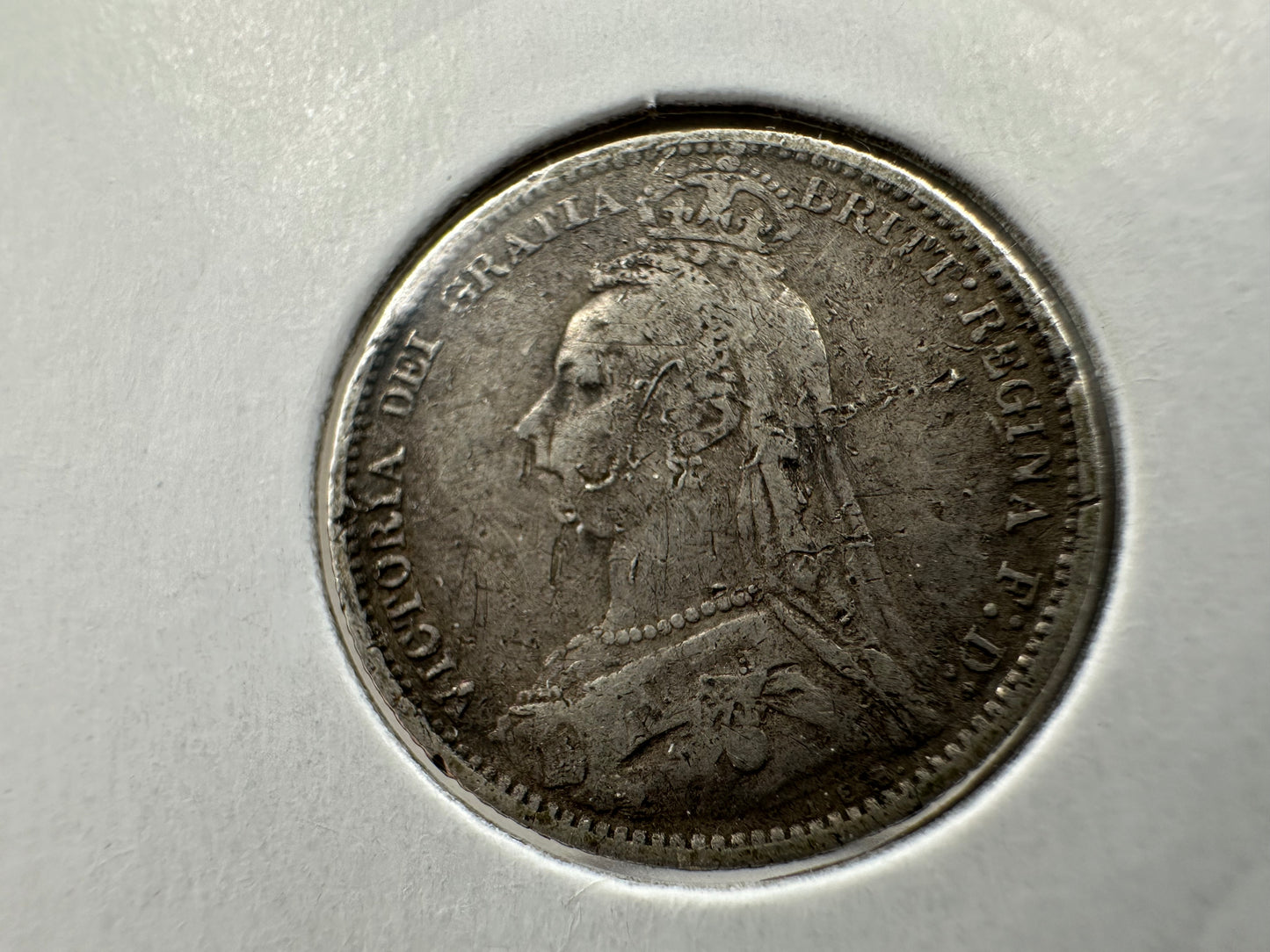 1888 Great Britain UK Victoria Jubilee Sixpence - .925 silver