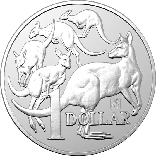 2019 $1 Mob Of Roos - Merlion Privy 1oz Silver Bullion Coin