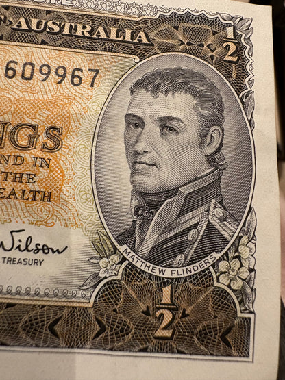 1961 Australian Ten Shillings Note - Coombs / Wilson - AH35 609967