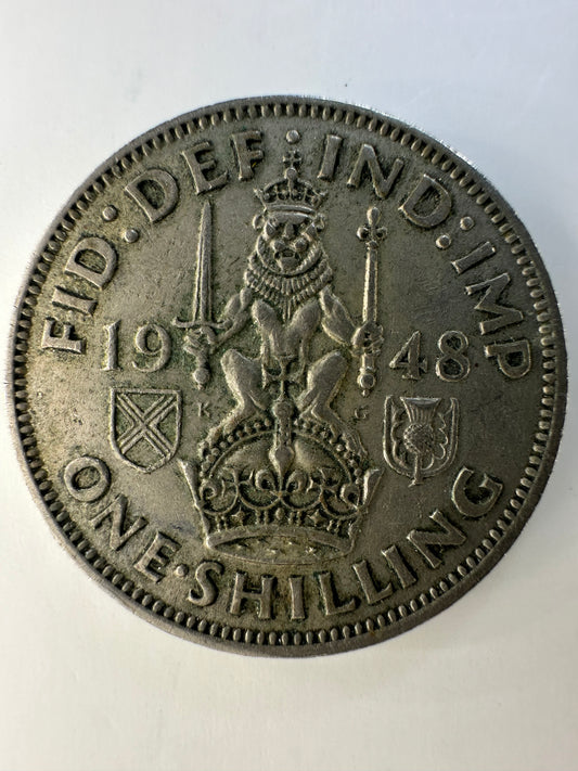 1948 Great Britain UK One Shilling - George VI Scottish crest