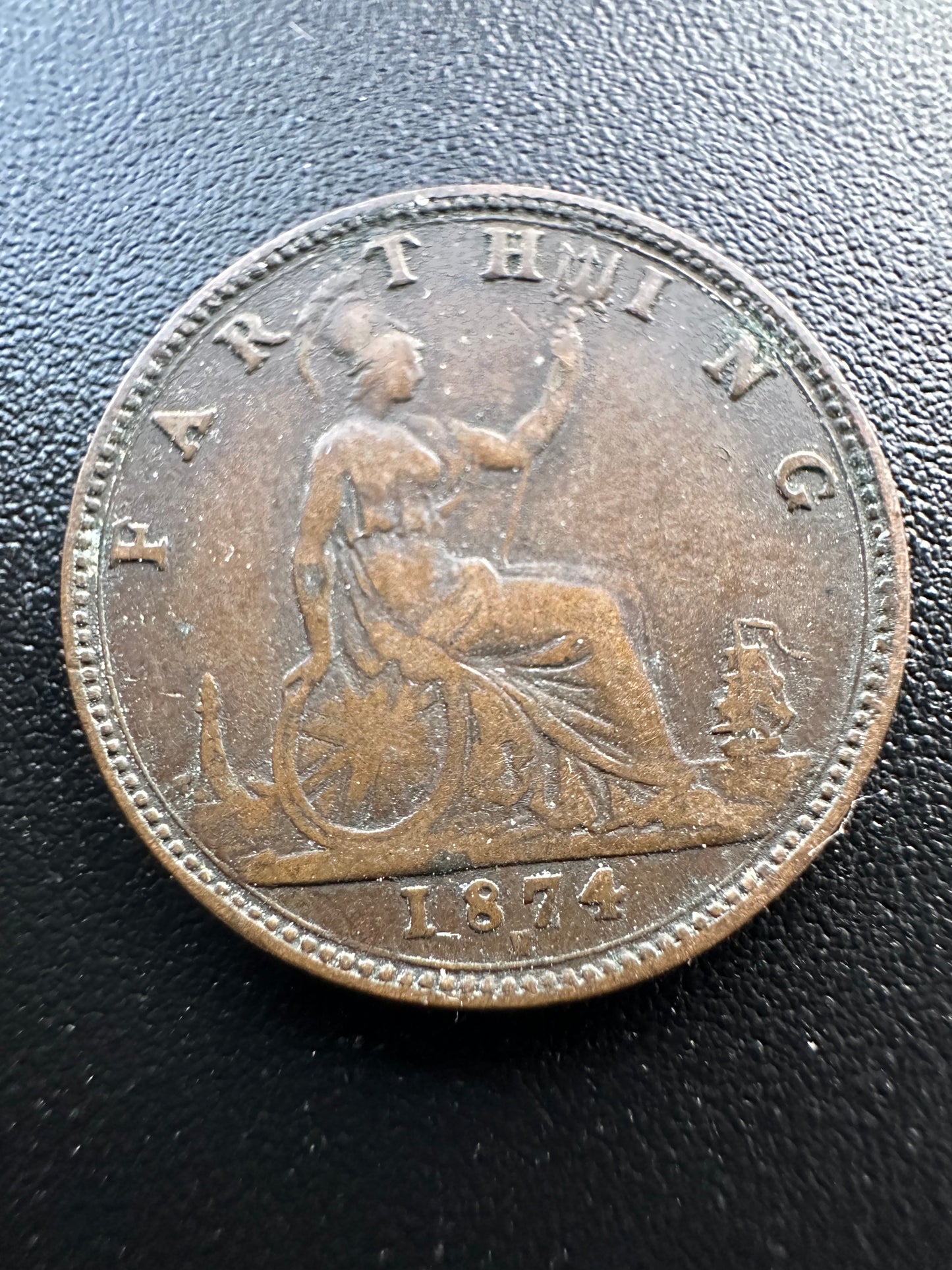 1874 Great Britain Farthing KM# 753