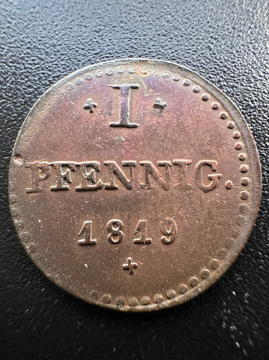 1819 Pfennig German States HESSE-DARMSTADT