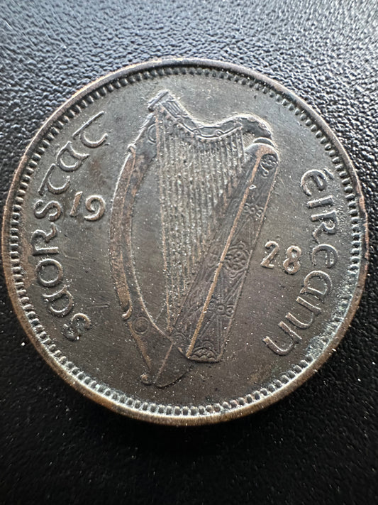 1928 Farthing - Ireland Saorstat Eireann 1/4 D Feoirling - 1/4 Phingin