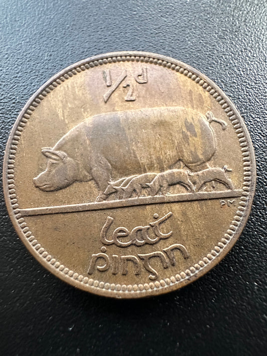 1928 1/2D - Ireland Saorstat Eireann Half Penny