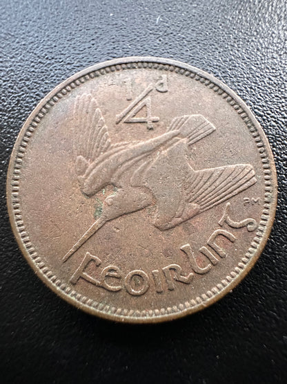 1932 Farthing - Ireland Saorstat Eireann 1/4 D Feoirling - 1/4 Phingin