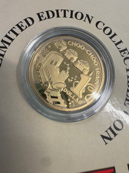 2025 AWW Childrens Birthday Cake Book and $1 Proof Coin - Choo Choo Train