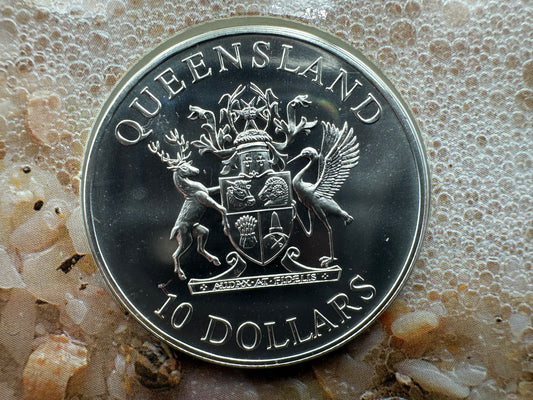 1989 $10 Silver Royal Australian Mint State Series Uncirculated coin - Queensland