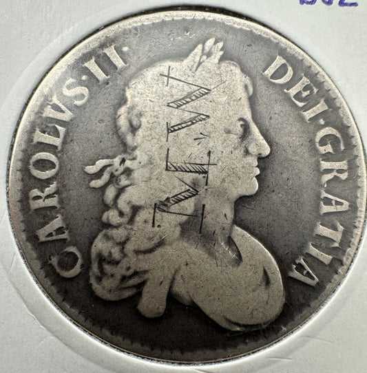 1671 Great Britain UK Silver Crown Charles II - Vicesimo Tertio