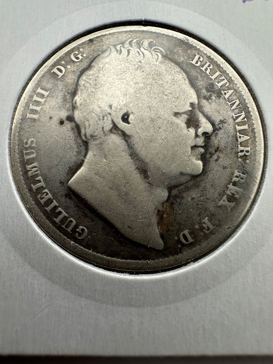 1835 Great Britain UK King William IV Silver Half Crown - 92.5% Silver - RARE