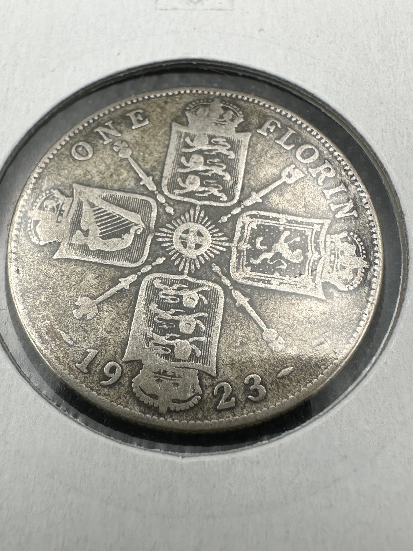 1923 Great Britain UK Silver Florin