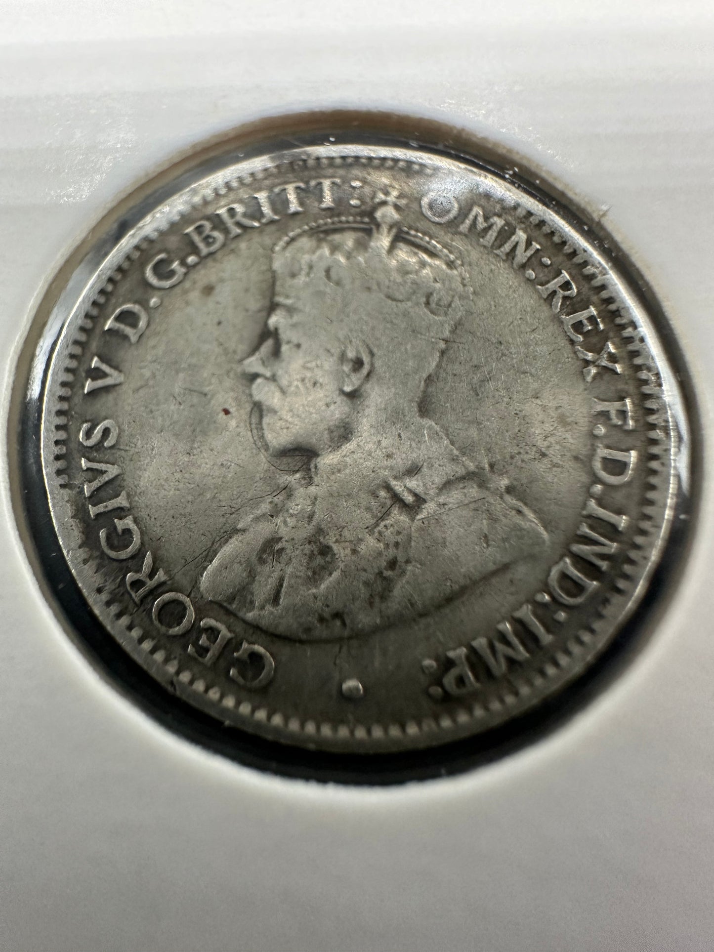 1928 Australia King George V Threepence Silver Coin