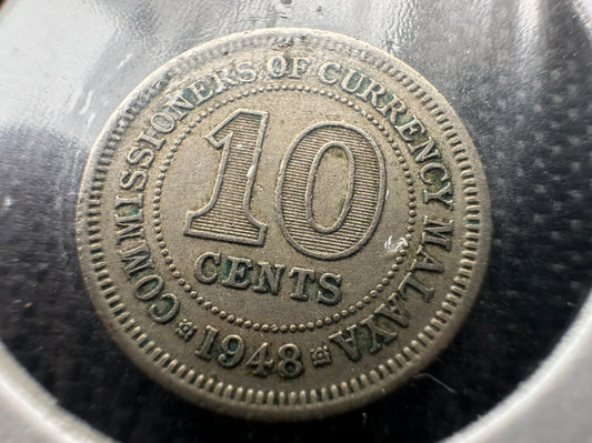 1948 Commissioners of Currency Malaya 10 cent