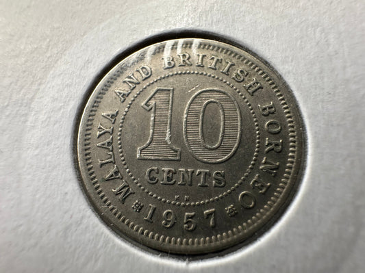 1957 Malaya and British Borneo 10 cent